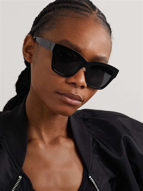 celine eyewear mini triomphe square acetate sunglasses|celine canada online.